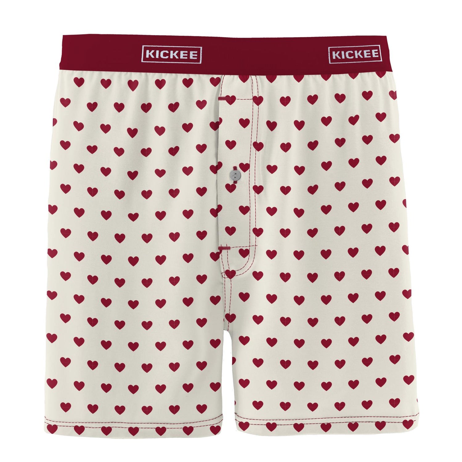 Men's Print Boxer Shorts in Natural Hearts