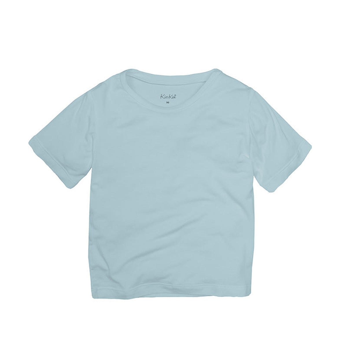 Spring Sky 無地のキッズ半袖クルーネックTシャツ 正面