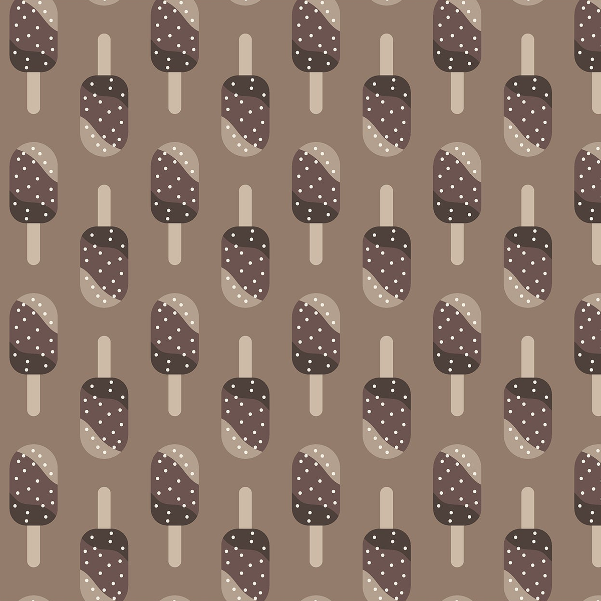 Fudgesicles print-only swatch, exact artwork crop without palette labels or margins.
