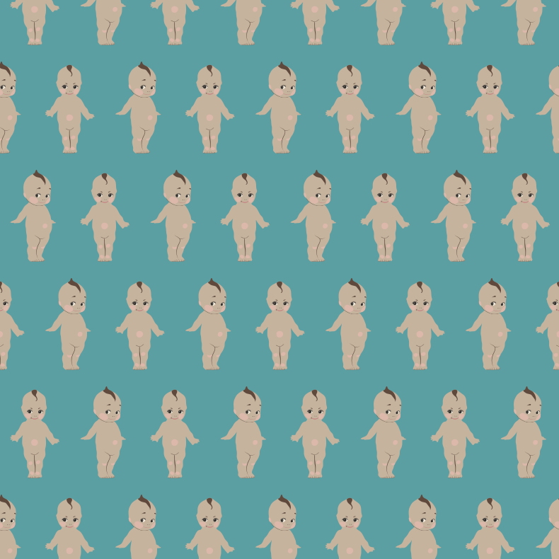 Glacier Baby Doll official print artwork swatch.
