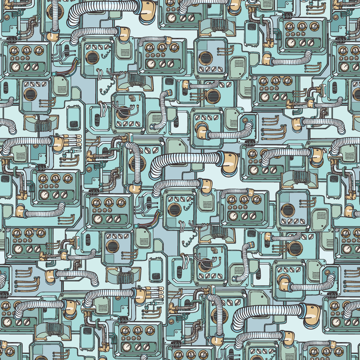 Spring Sky Tinkering print-only swatch, exact artwork crop without palette labels or margins.
