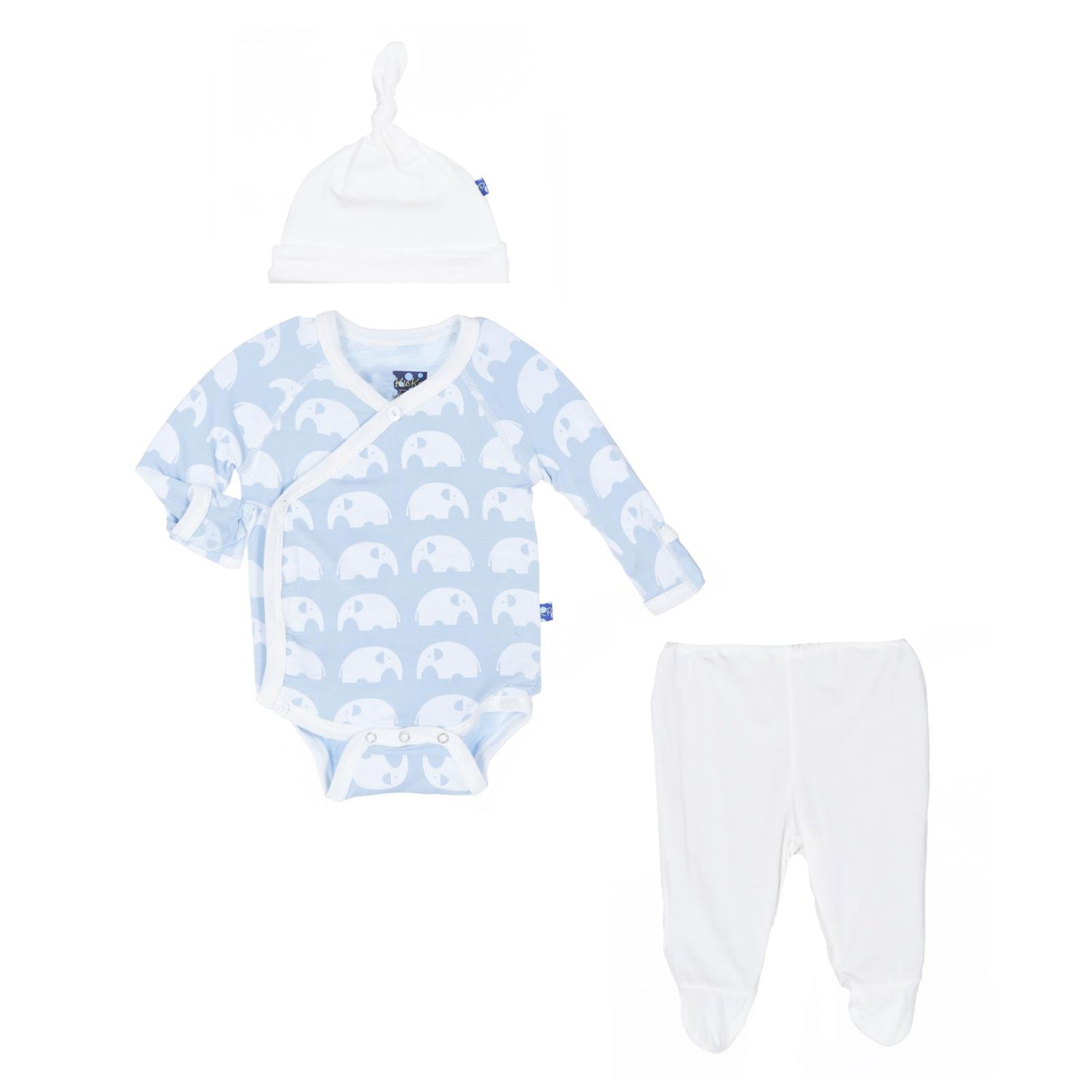 Kimono Newborn Gift Set in Pond Elephant