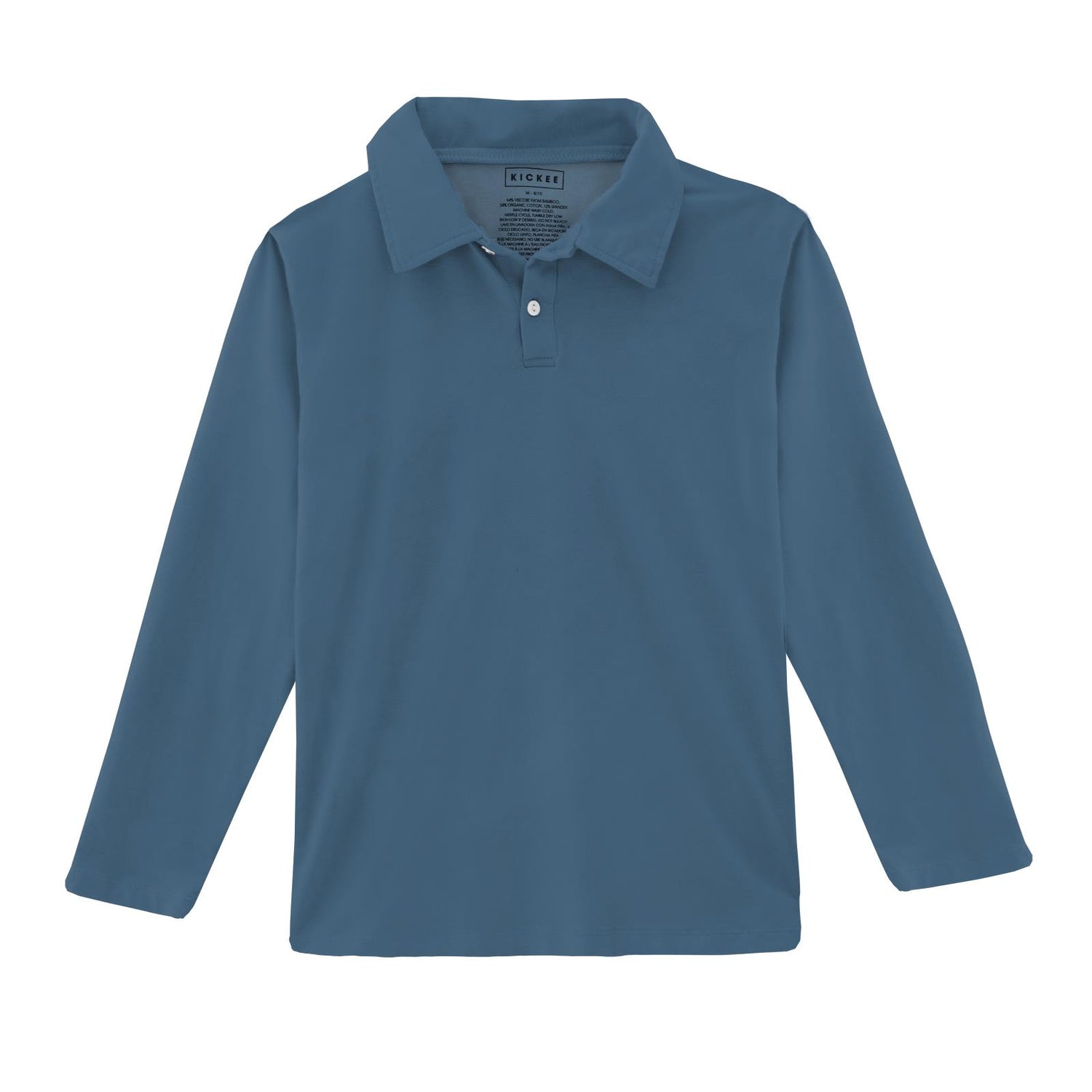 Long Sleeve Polo in Twilight