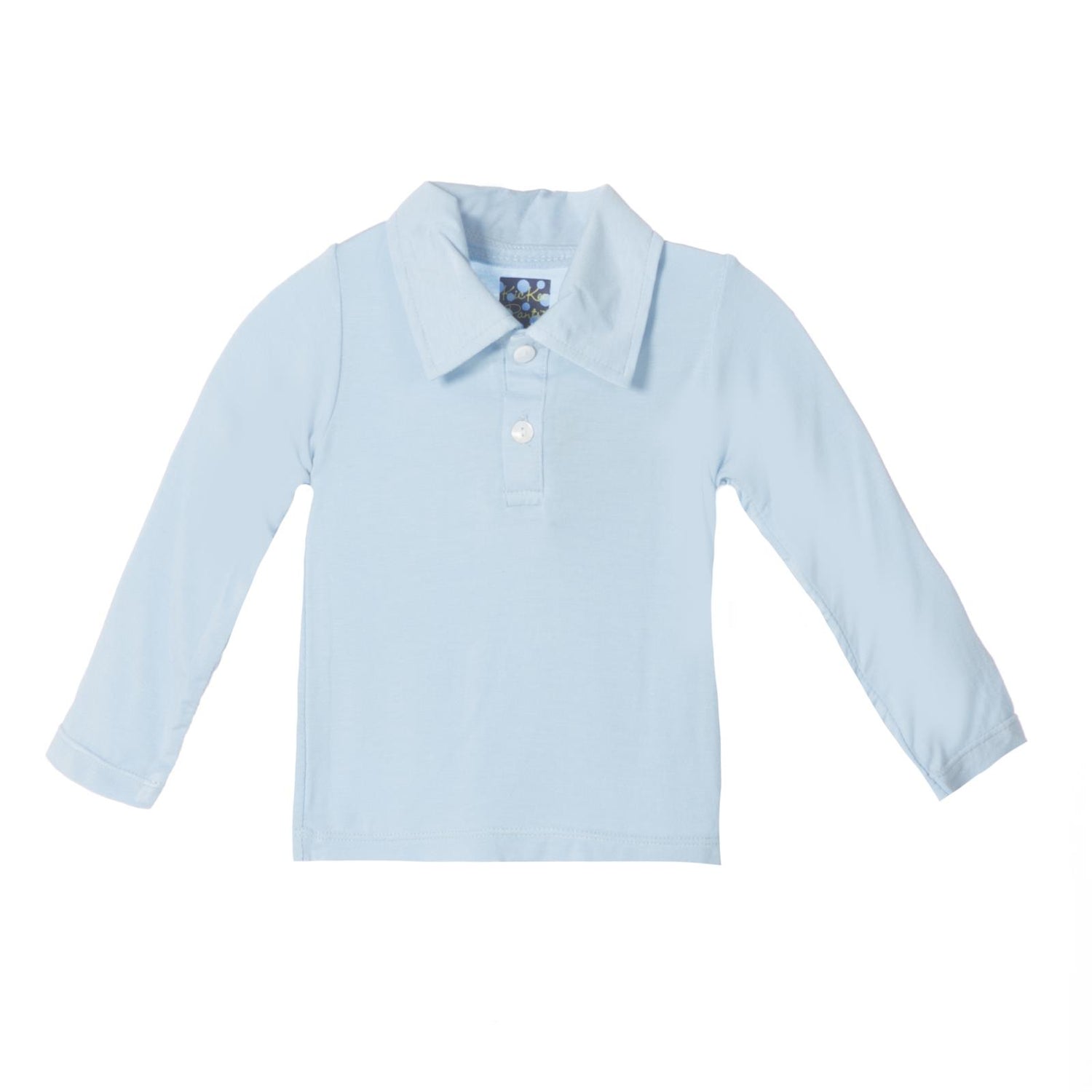 Long Sleeve Polo in Pond