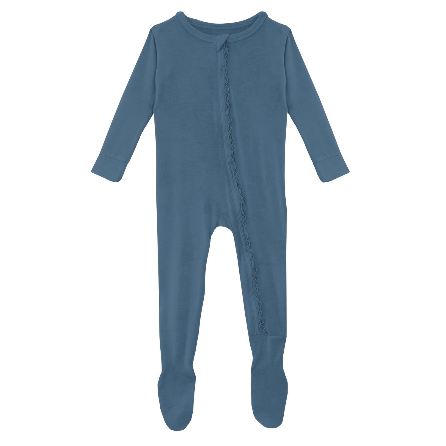 Muffin Ruffle Footie with Zipper in Twilight