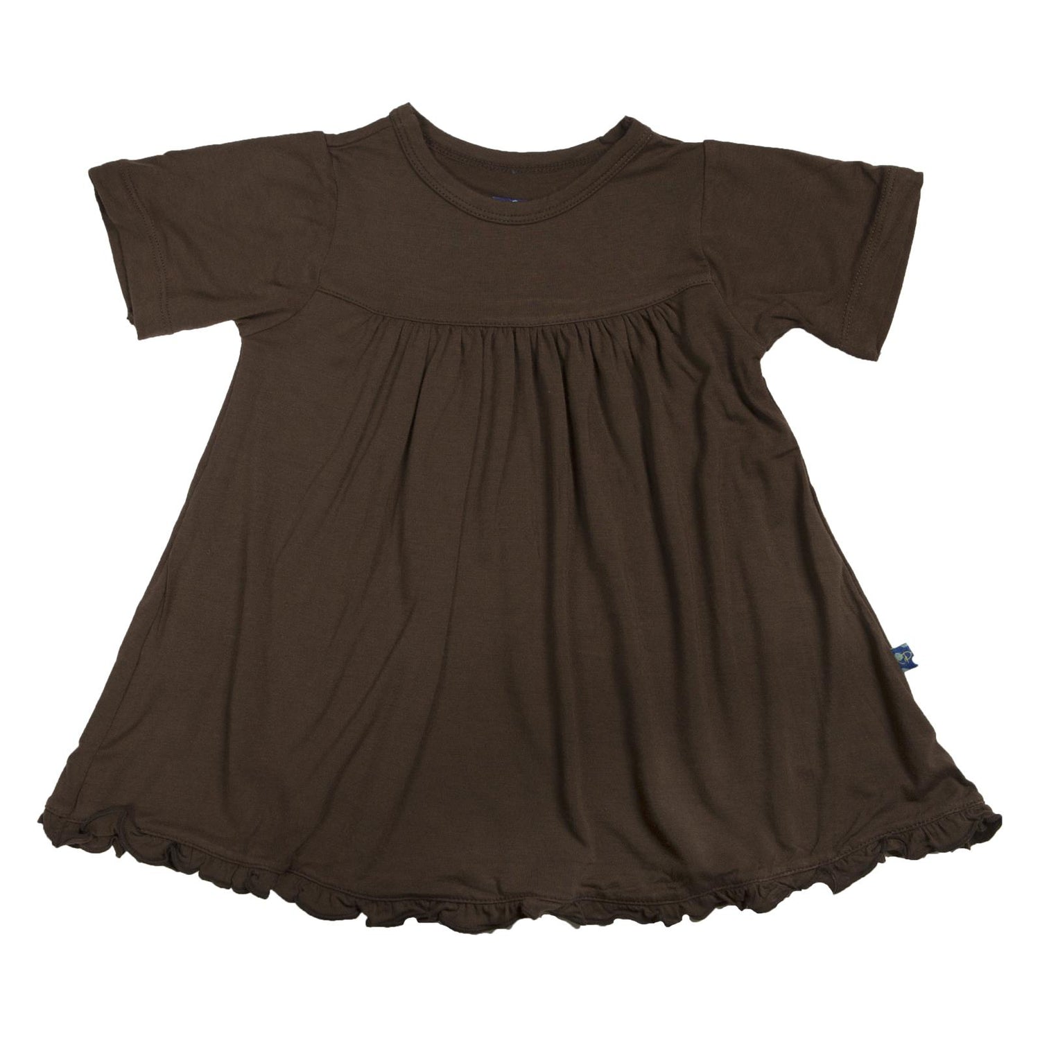 Classic Short Sleeve Swing Dress in Bark