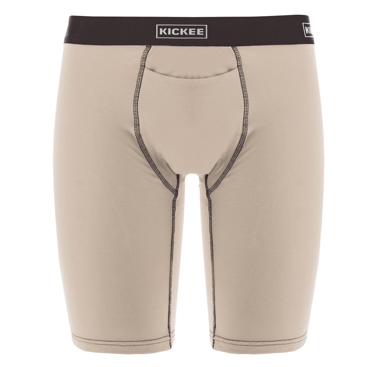 Men's Long Boxer Brief with Top Fly in Burlap with Midnight