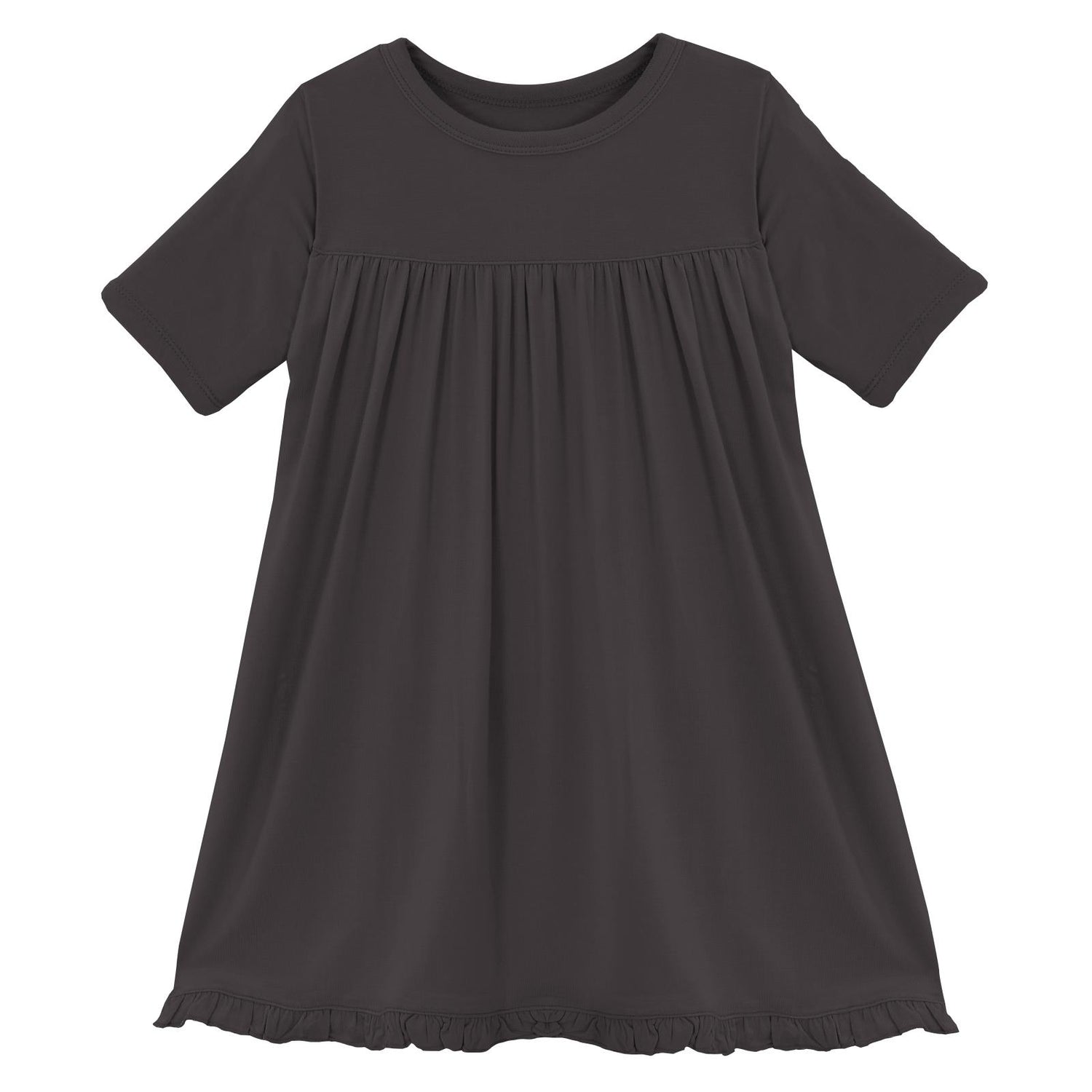 Classic Short Sleeve Swing Dress in Midnight