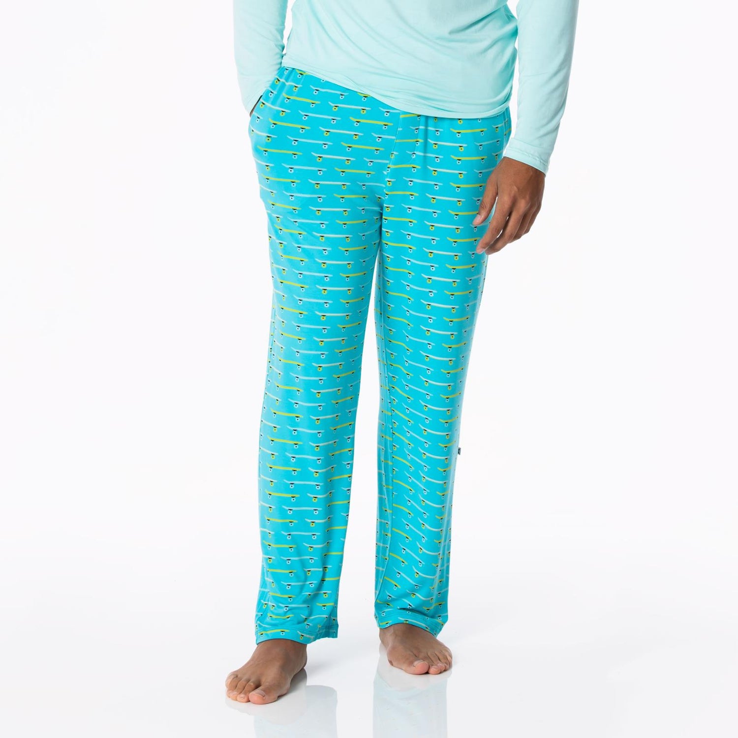 Men's Print Pajama Pants in Confetti Skateboard