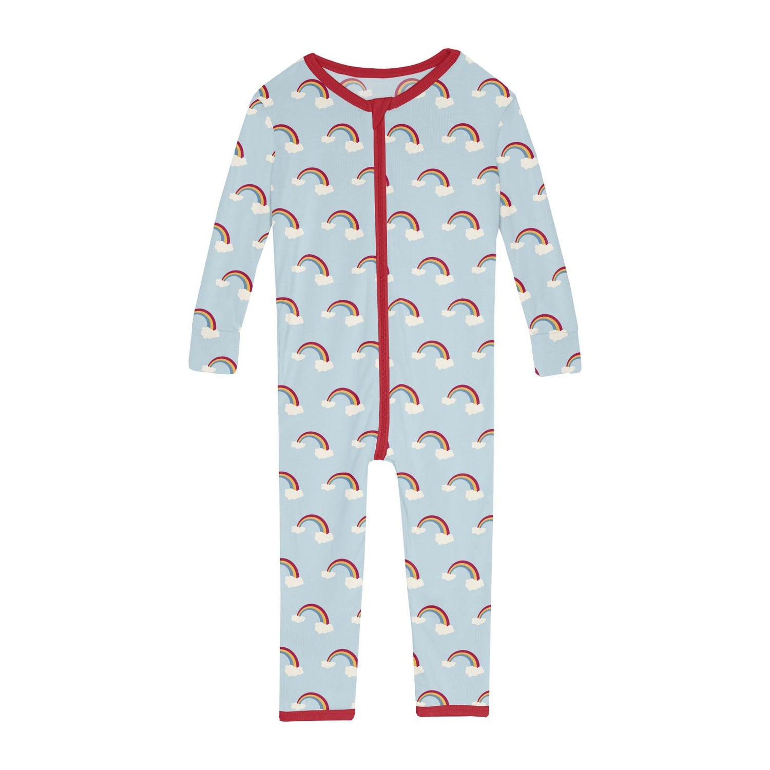 Print Convertible Sleeper with Zipper in Spring Sky Rainbows