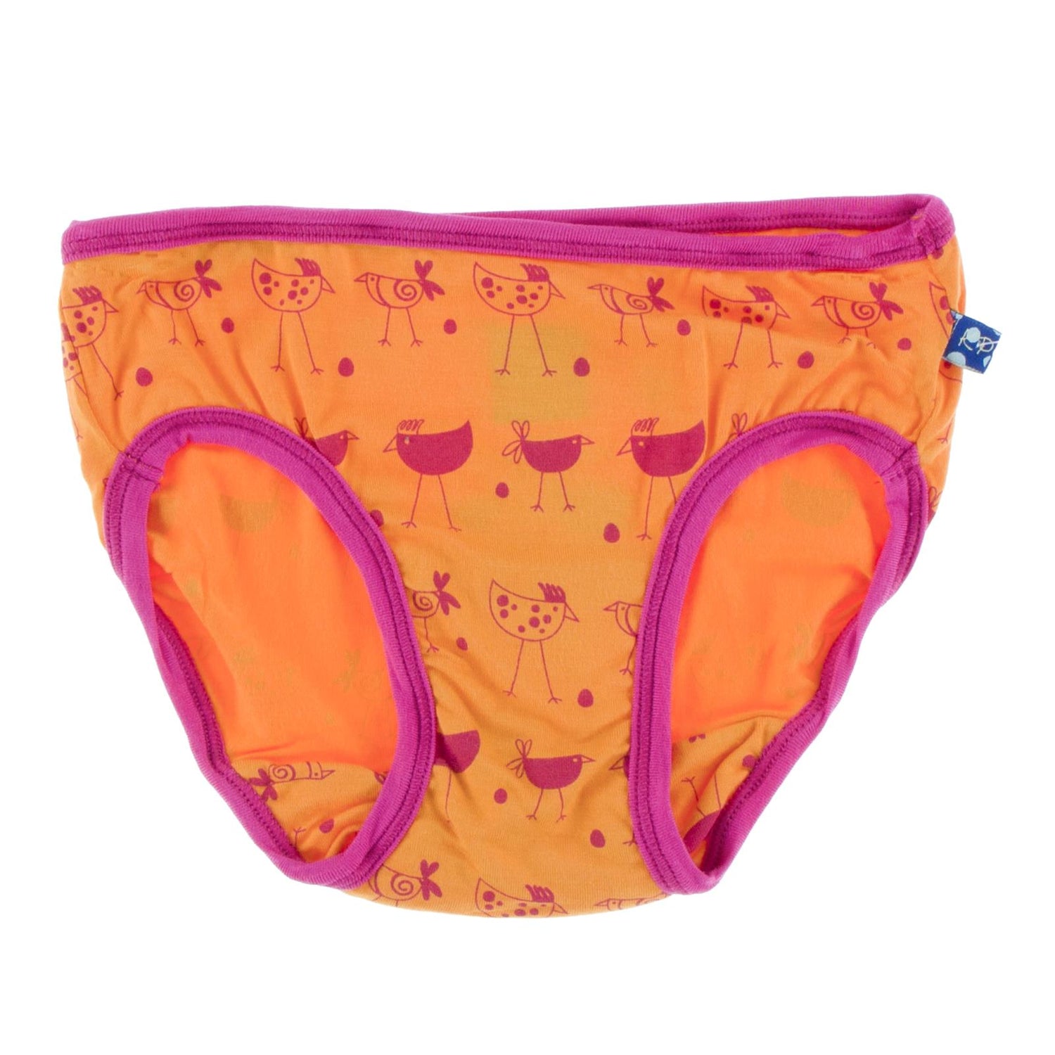 Print Underwear in Apricot Chickens with Calypso Trim