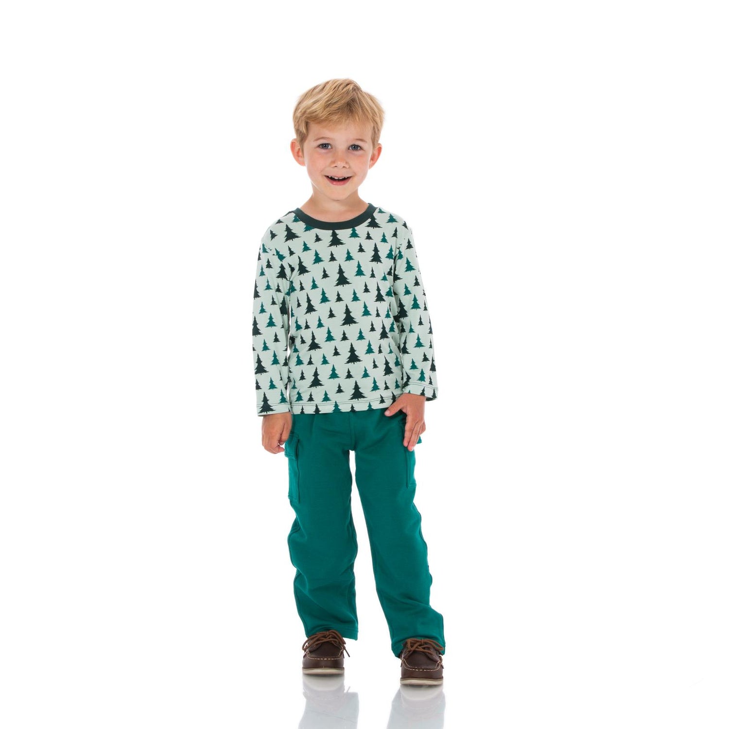 Fleece Cargo Sweatpants in Cedar