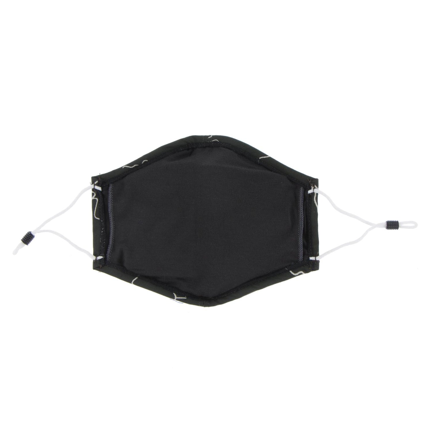 Print Waterproof Mask with Covered Vent and Filter for Kids in Zebra Lightning