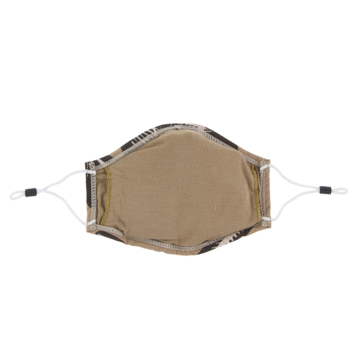 Print Waterproof Mask with Covered Vent and Filter for Kids in Tannin T-Rex Dig