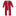 Applique Coverall with Zipper in Crimson Kitten