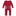 Applique Coverall with Zipper in Crimson Kitten