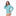 Women's Print Long Sleeve Swim and Sun Cover Up in Summer Sky Megalodon