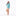 Women's Print Long Sleeve Swim and Sun Cover Up in Summer Sky Waves