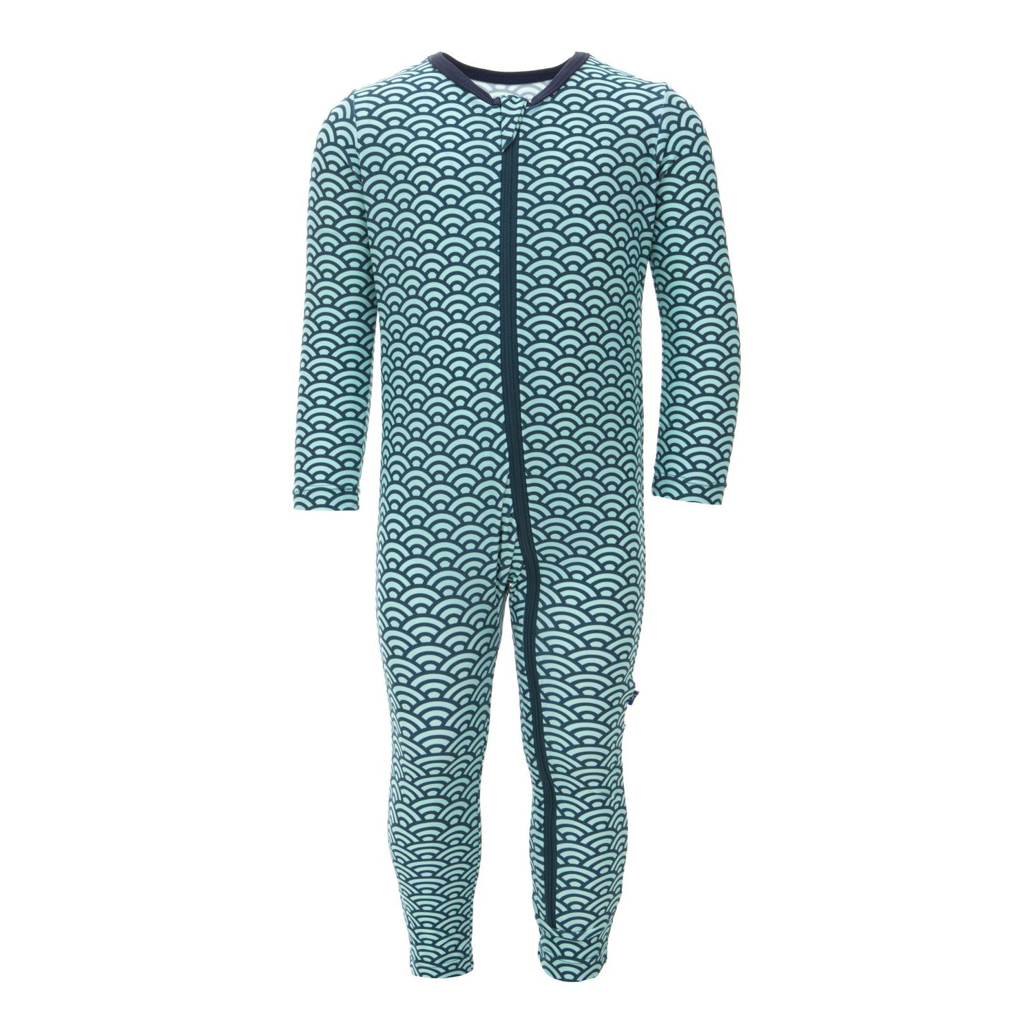 Print Swim Coverall in Summer Sky Waves