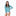 Women's Print Long Sleeve Swim and Sun Cover Up in Summer Sky Waves