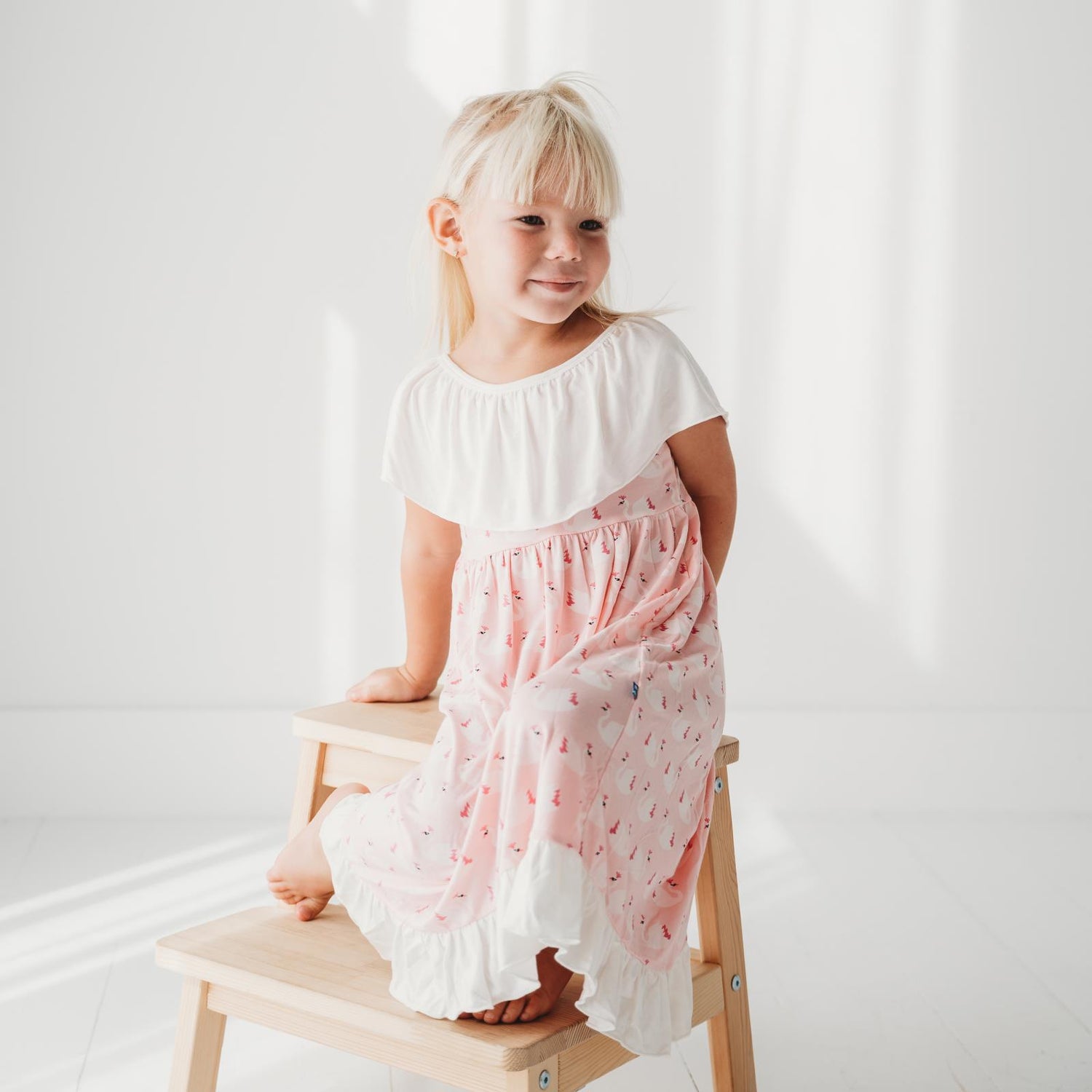 Print Villa Dress in Cake Pop Swan Princess