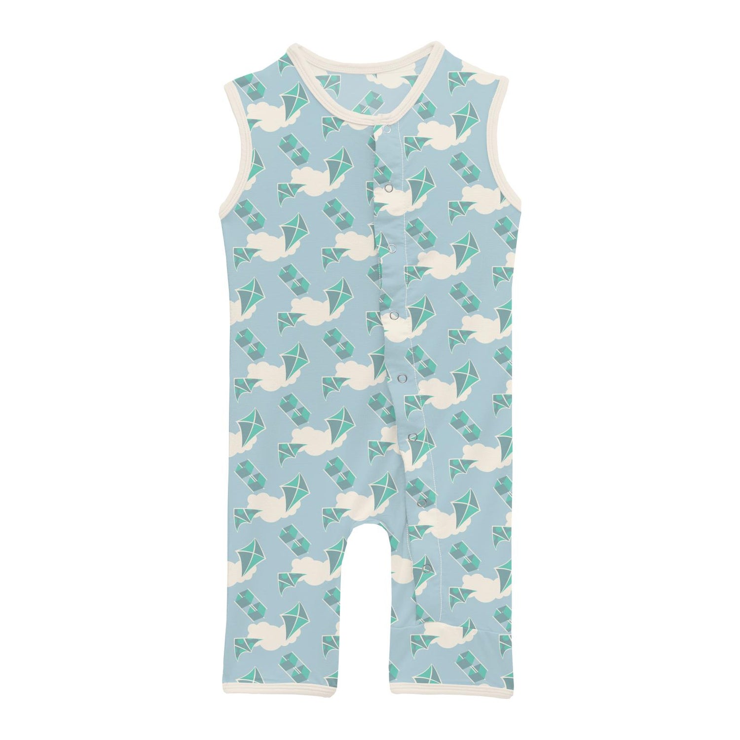 Print Tank Romper in Windy Day Kites