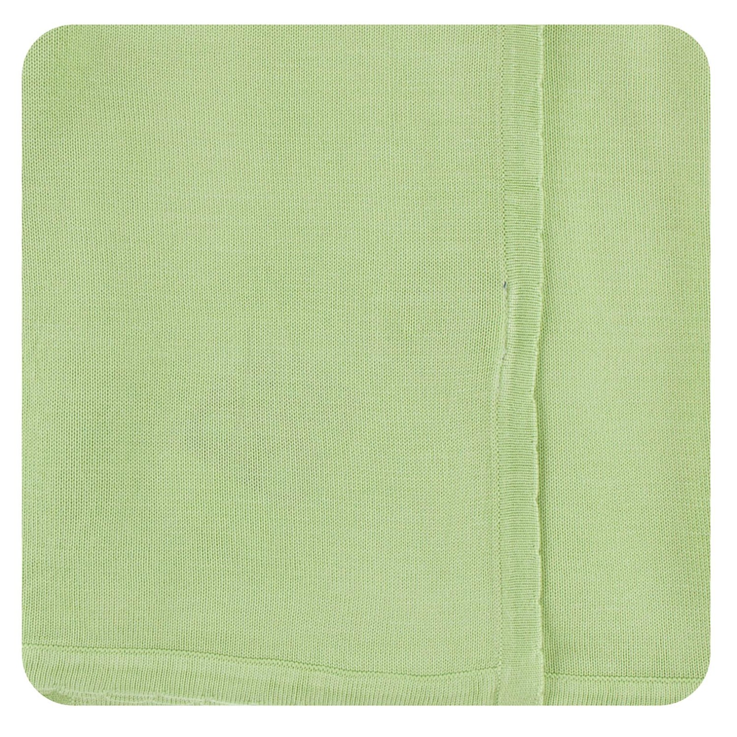 Knitted Stroller Blanket in Spring Grass