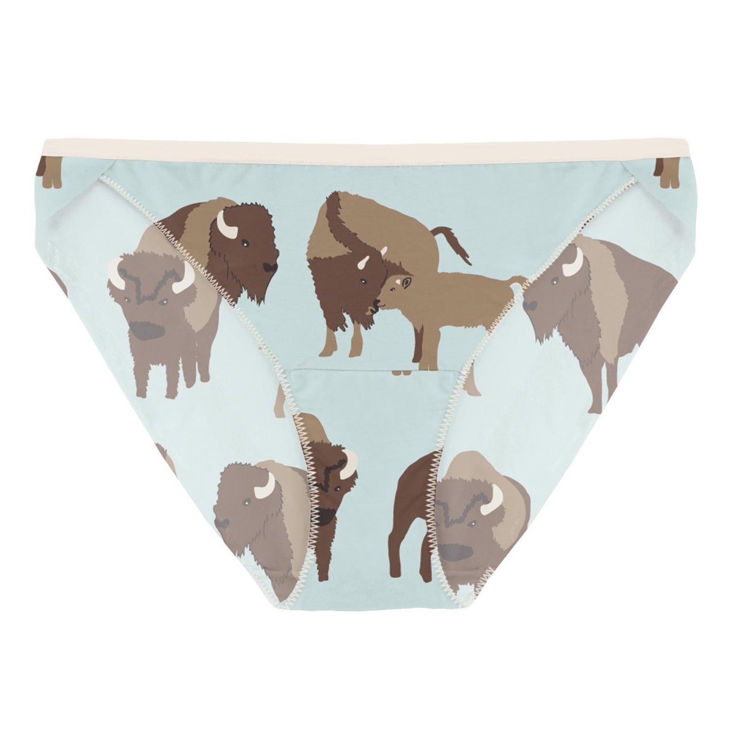 Women's Print Bikini Brief in Fresh Air Bison