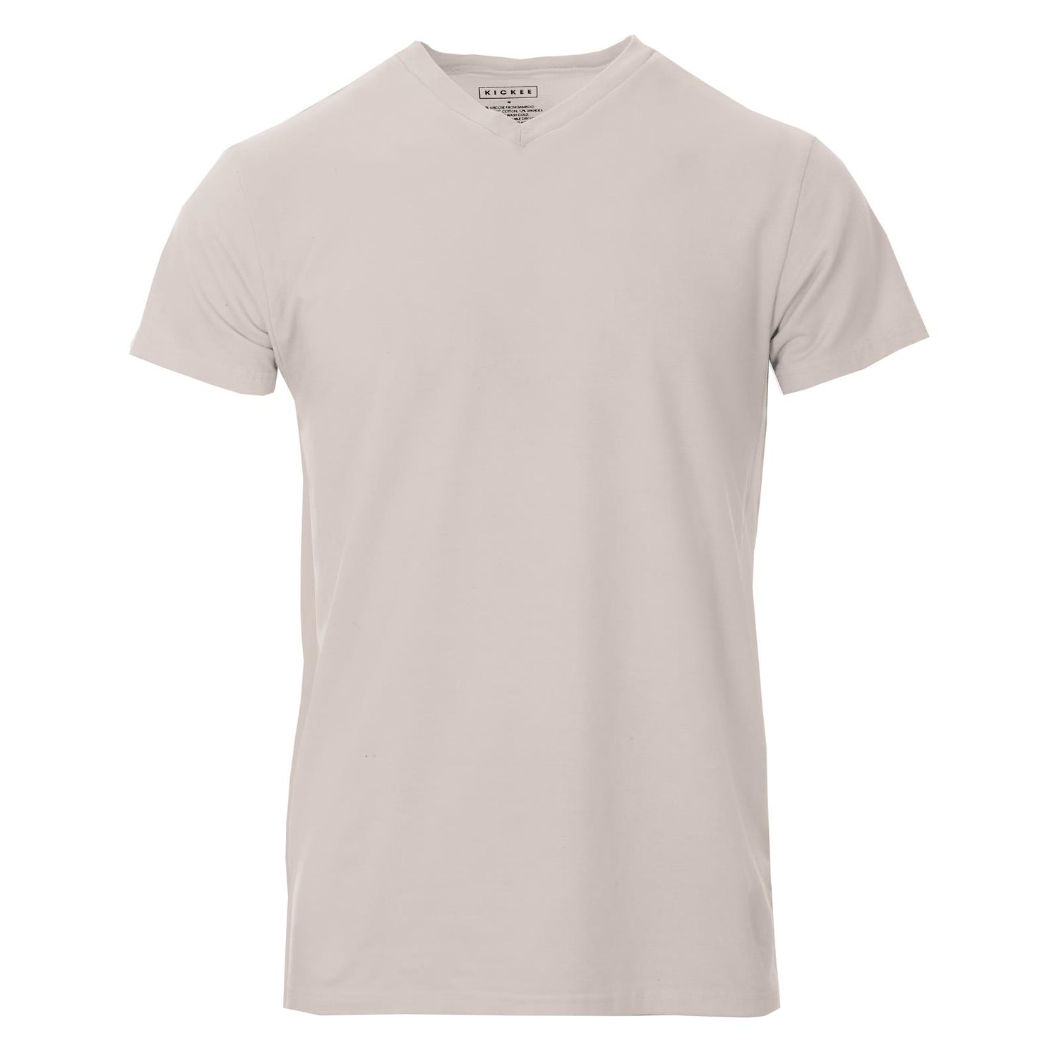 Men's Short Sleeve V-Neck Tee in Latte