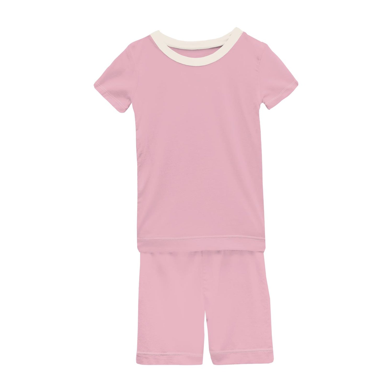 Short Sleeve Pajama Set with Shorts in Cake Pop with Natural