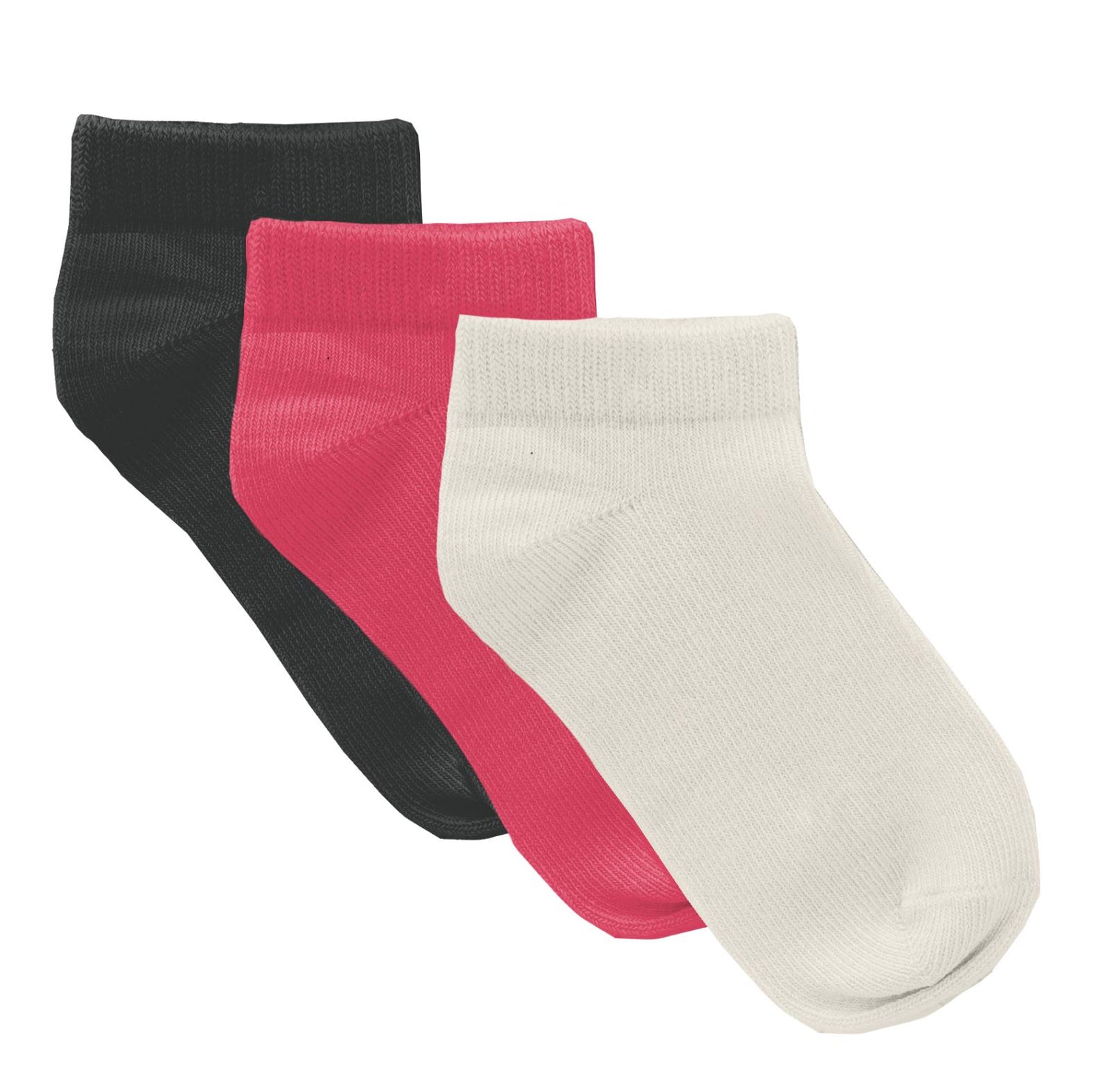 Ankle Socks Set of 3 in Natural, Taffy and Midnight