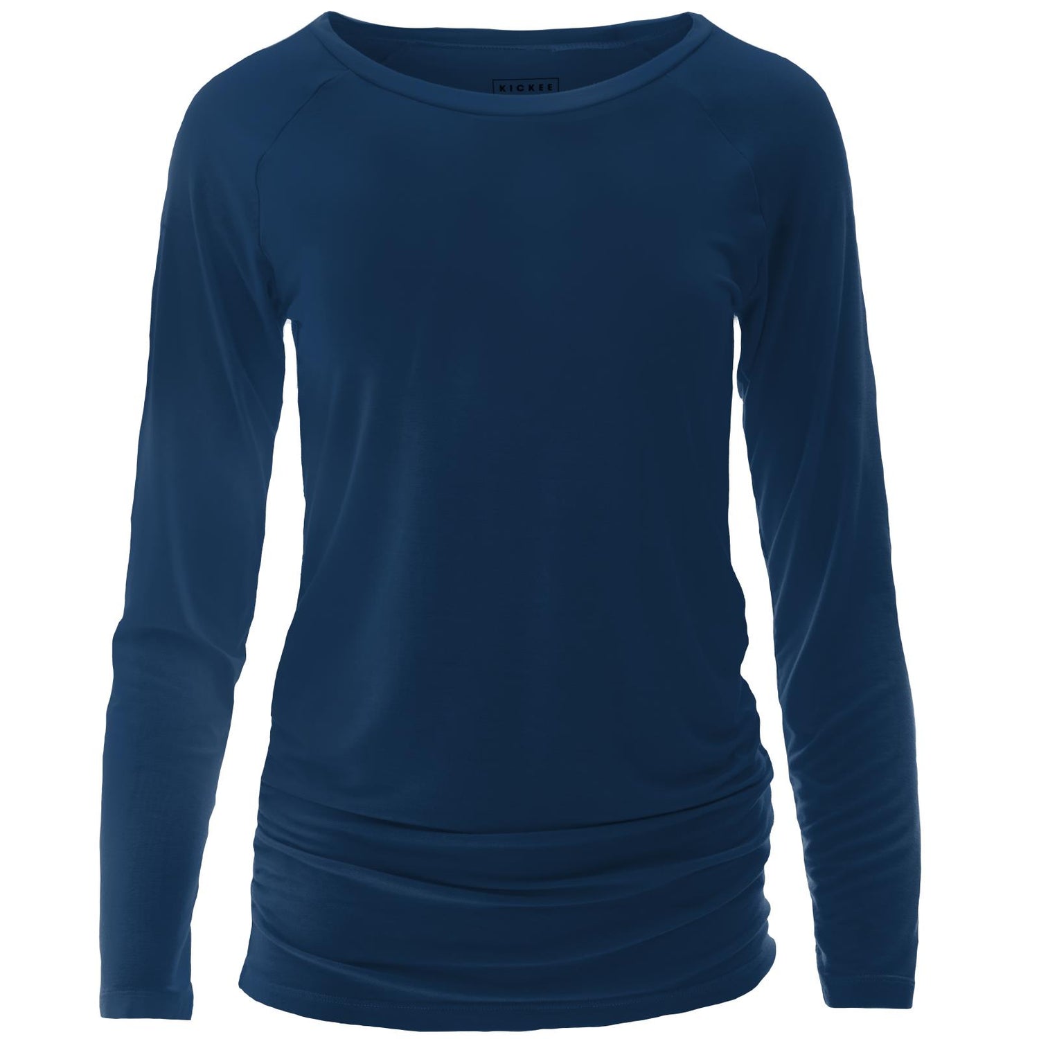 Long Sleeve Raglan Maternity Tee in Navy