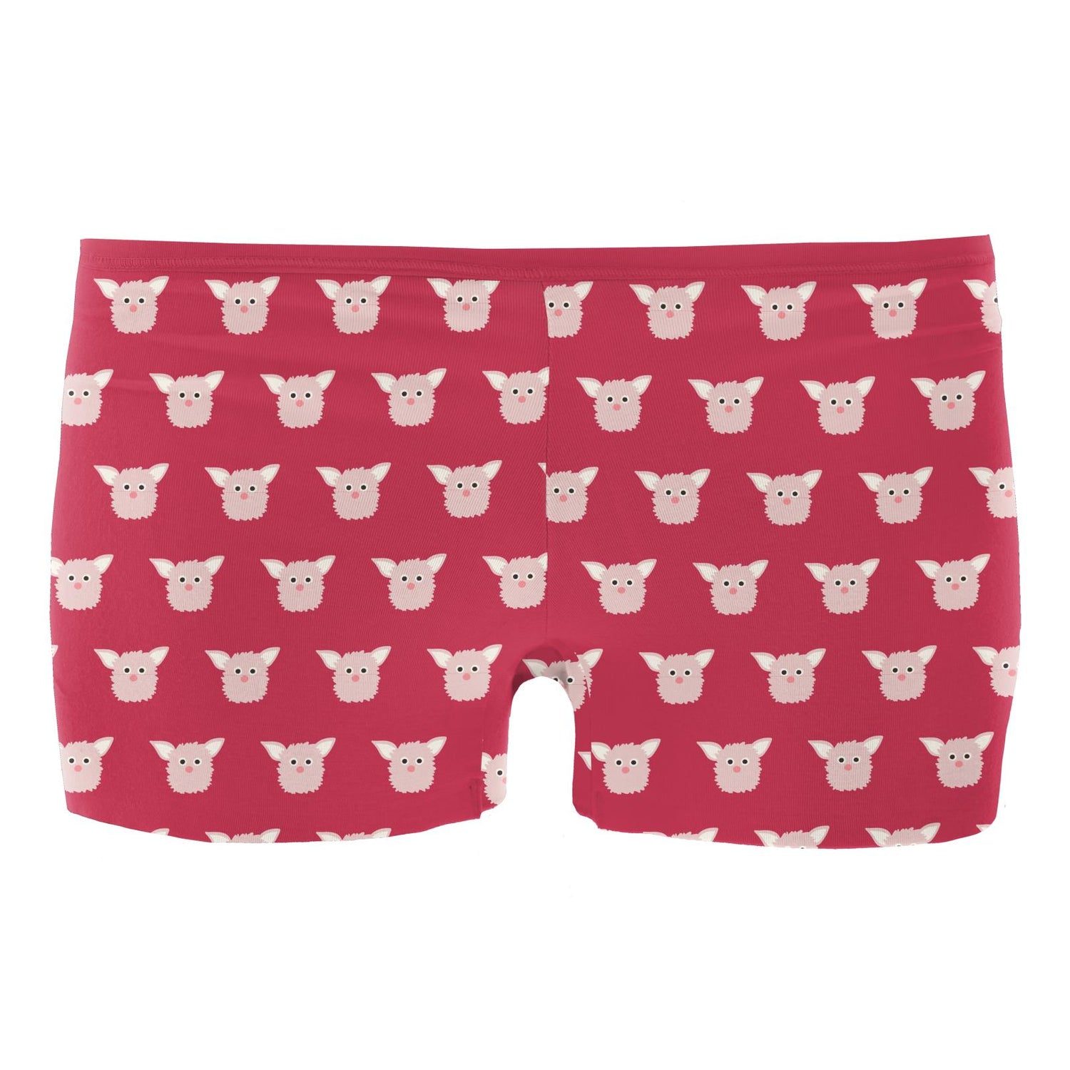 Women's Print Boy Short Underwear in Cherry Pie Furry Friends