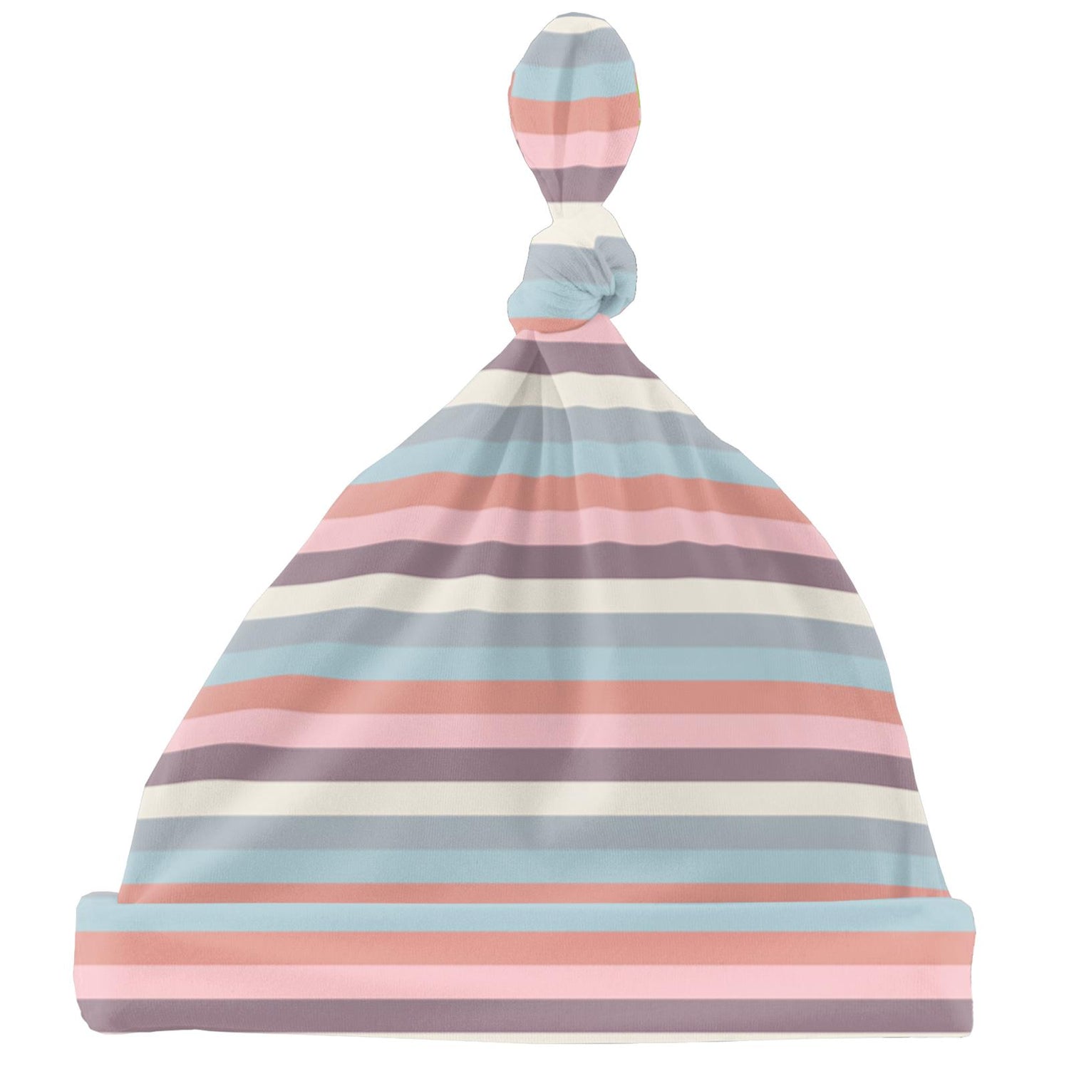 Print Swaddling Blanket and Knot Hat Set in Blush Peep Peeps Swaddling Blanket and Spring Bloom Stripe Knot Hat