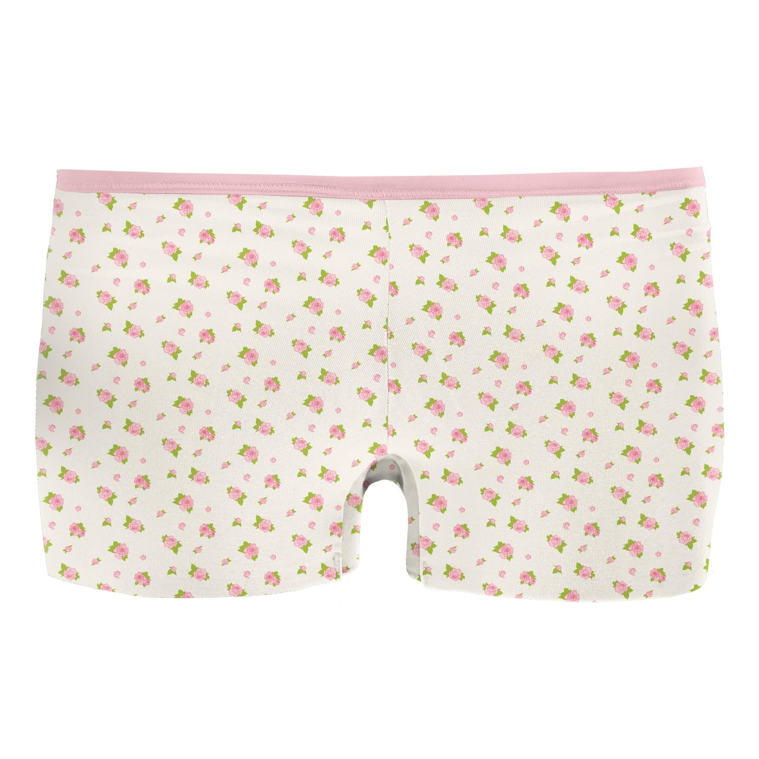 Women's Print Boy Short Underwear in Natural Buds