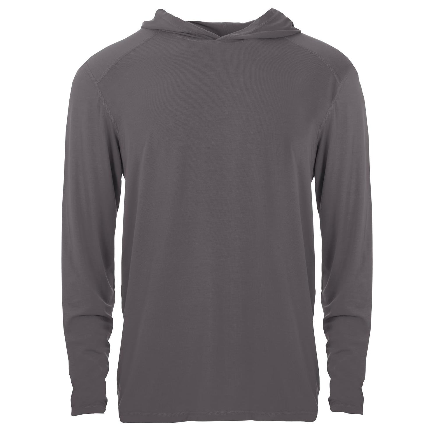 Men's Long Sleeve Hooded Tee in Rain