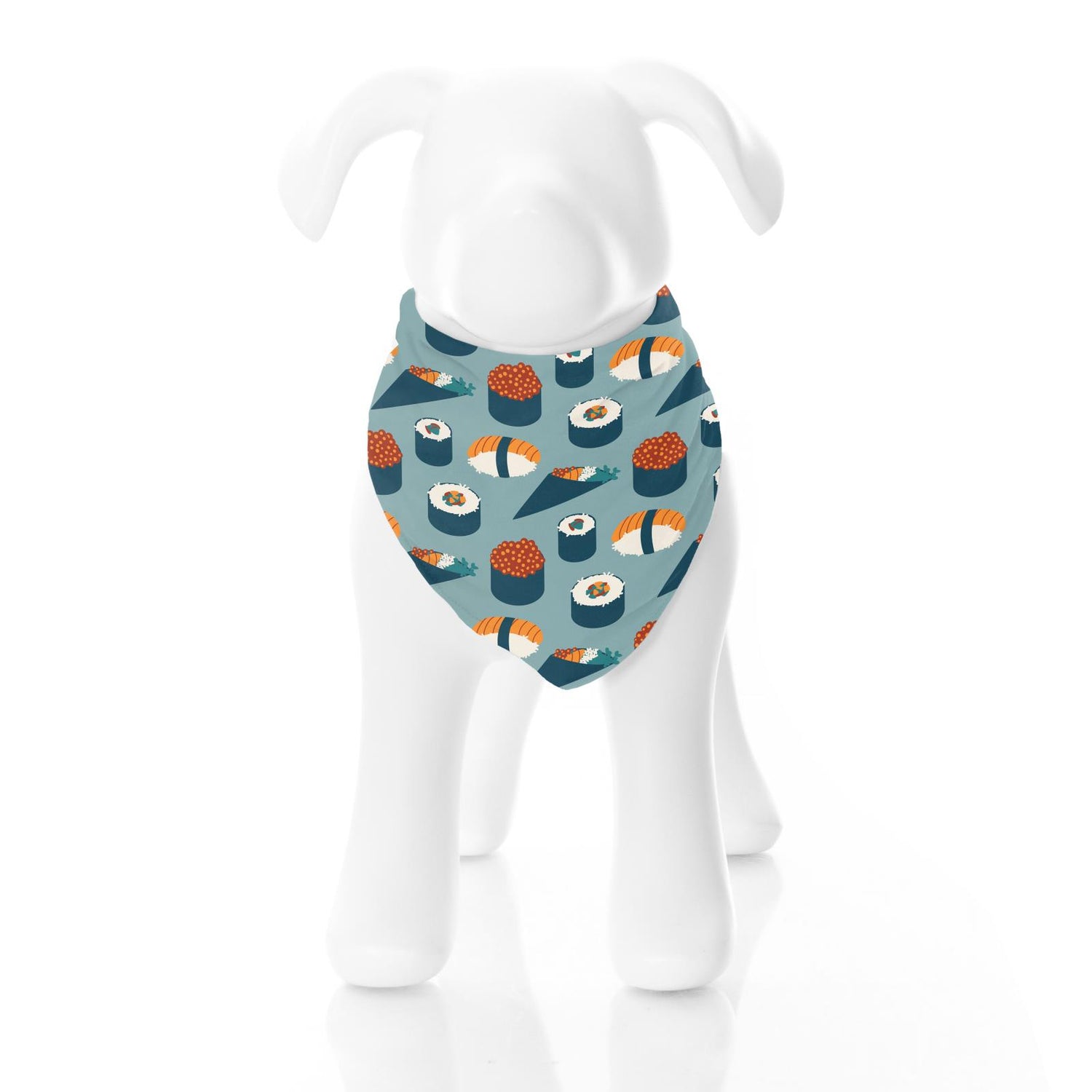 Print Dog Bandana in Jade Sushi