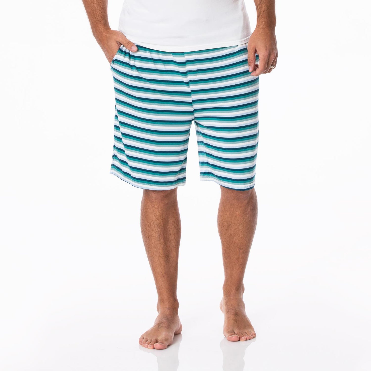 Men's Print Lounge Shorts in Dino Stripe