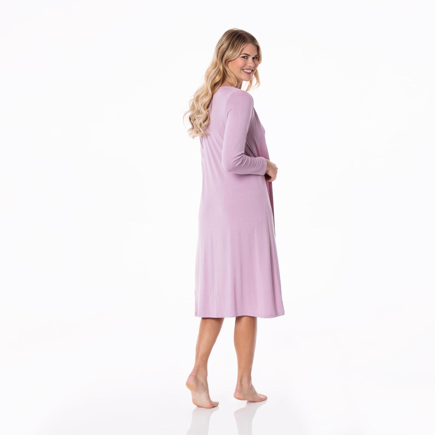 Women's Sleeping Bra, Tulip Shorts and Duster Robe Set in Sweet Pea