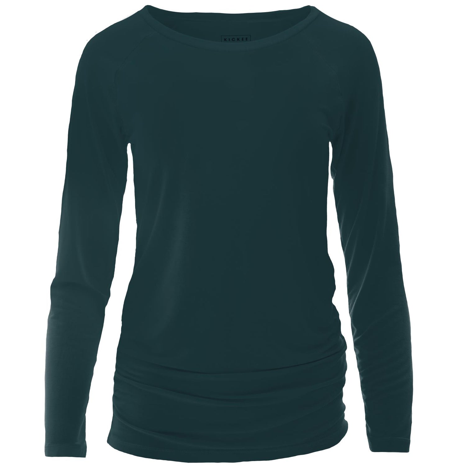 Women's Long Sleeve Raglan Maternity Tee in Pine