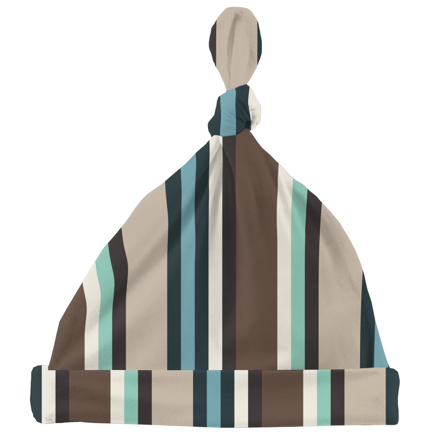 Print Knot Hat in Dad's Tie Stripe