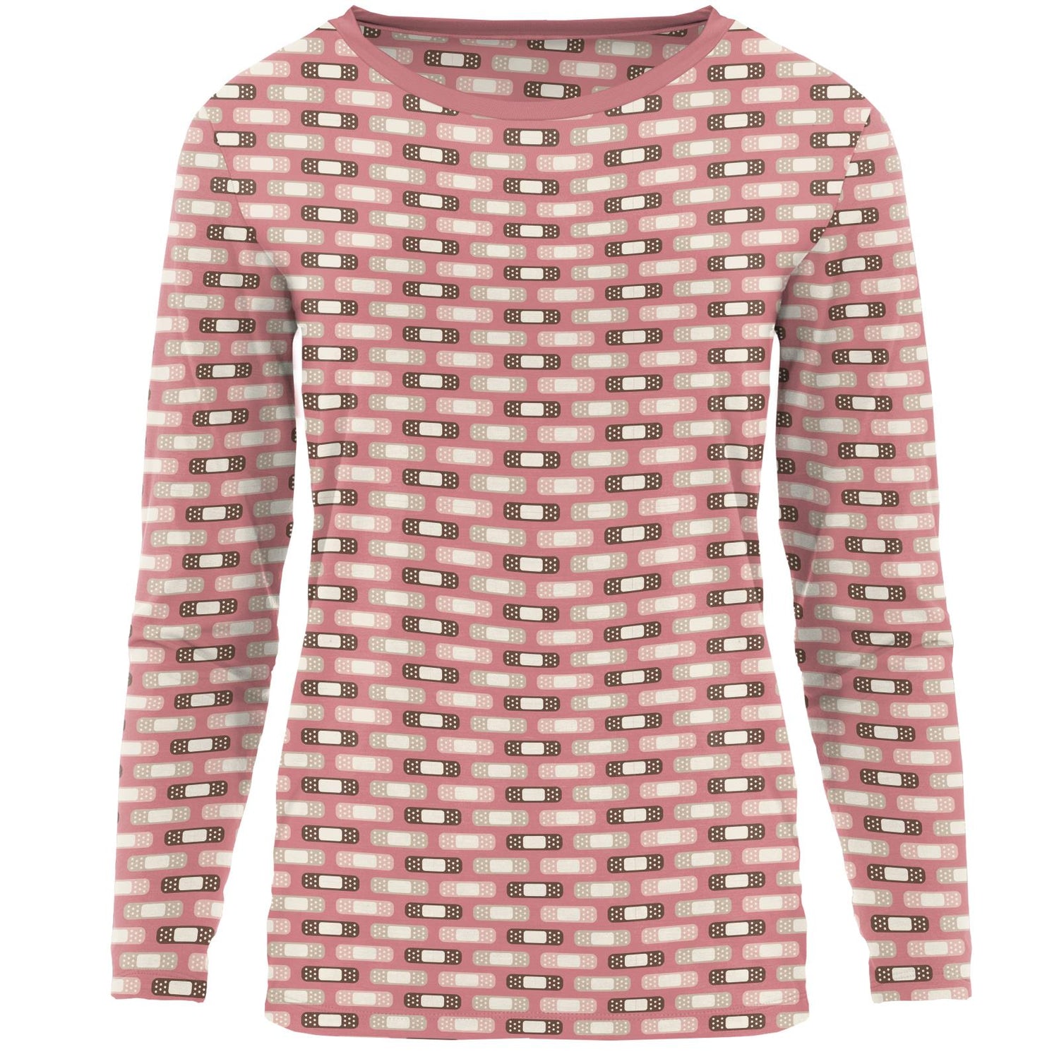 Women's Print Long Sleeve Loosey Goosey Tee in Desert Rose Boo Boos