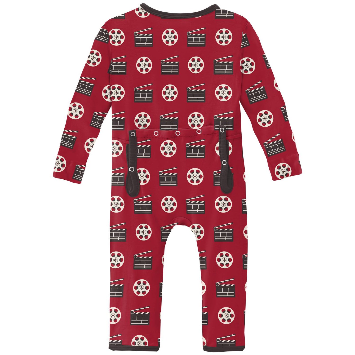Print Coverall with Zipper in Candy Apple Clapper Board and Film