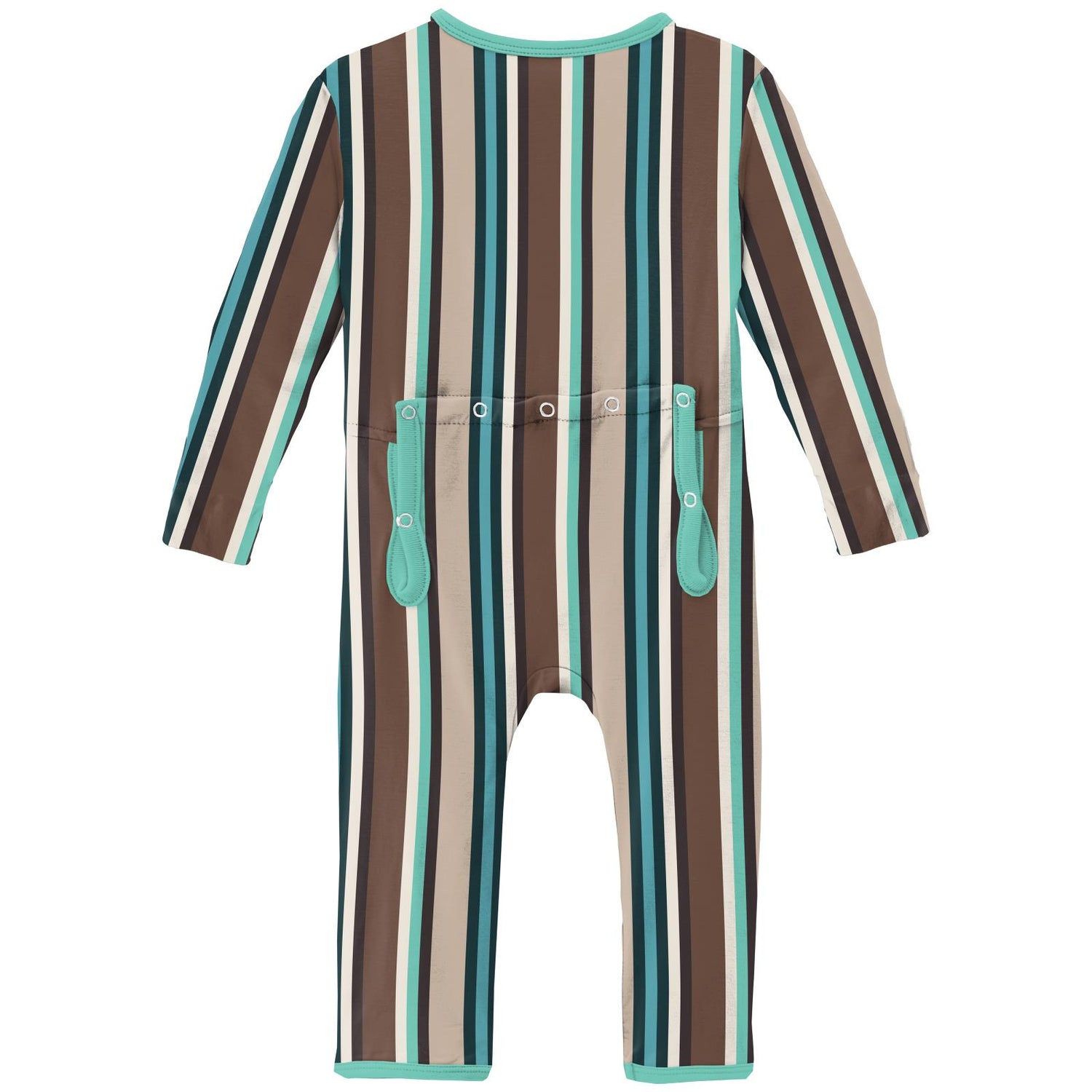 Print Coverall with Zipper in Dad's Tie Stripe
