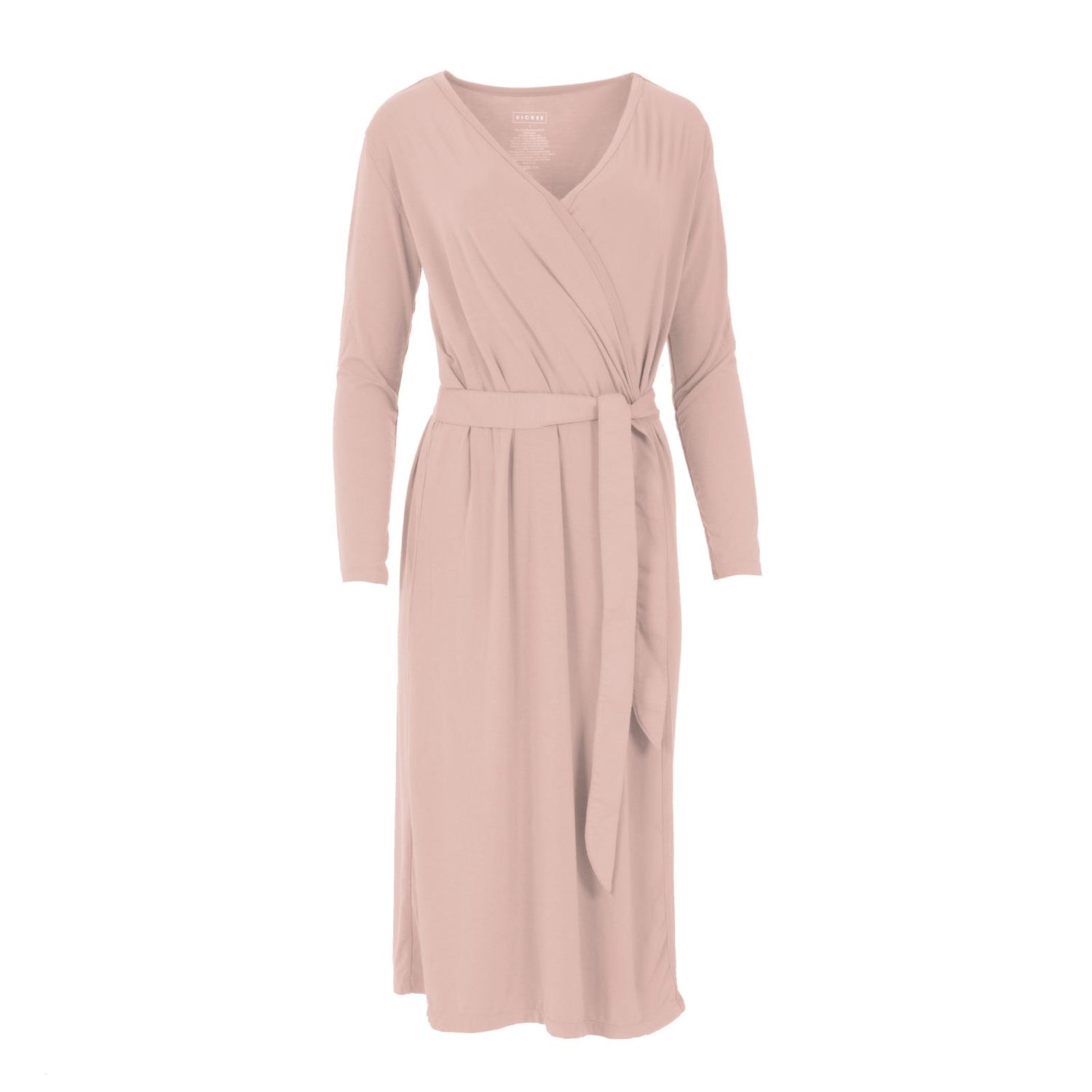 Women's Solid Basic Robe in Peach Blossom