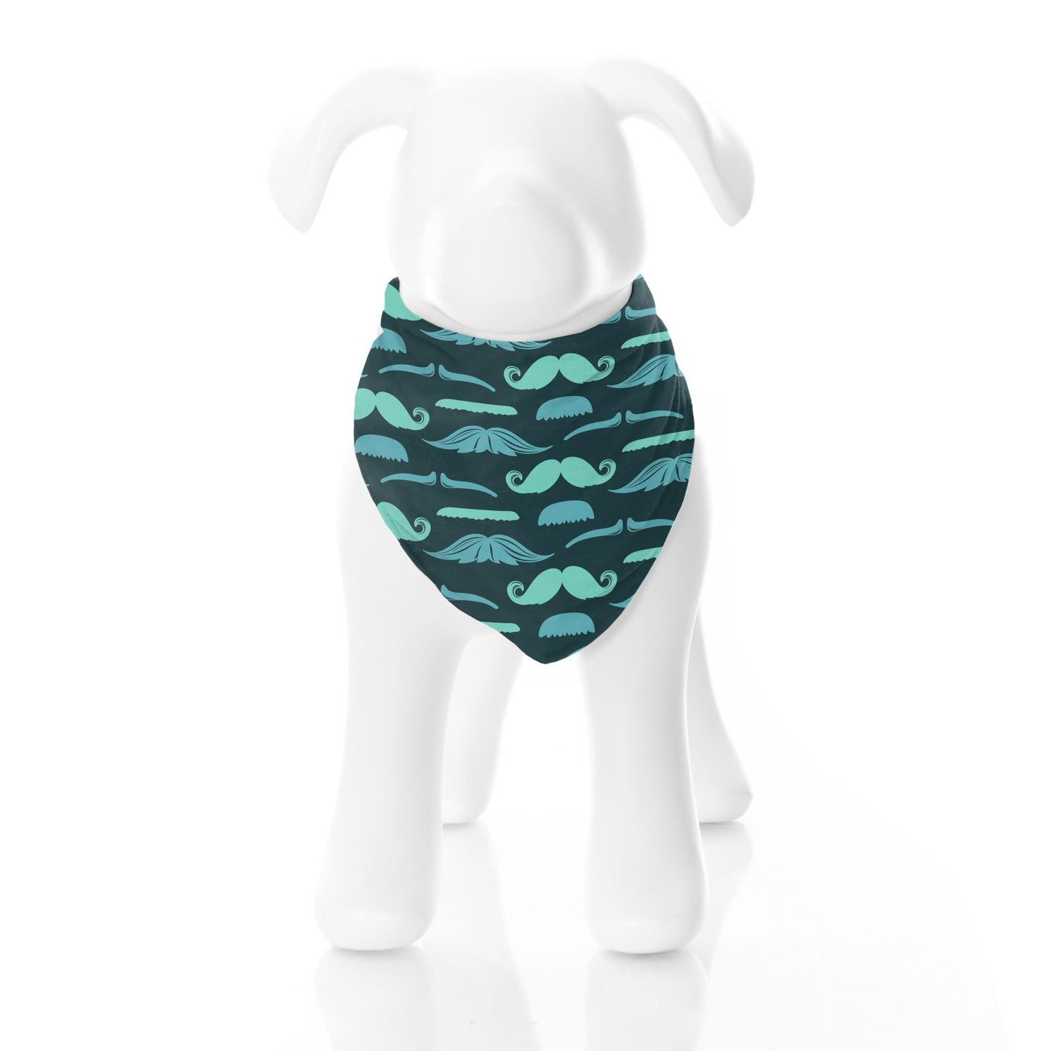 Print Dog Bandana in Pine Moustaches