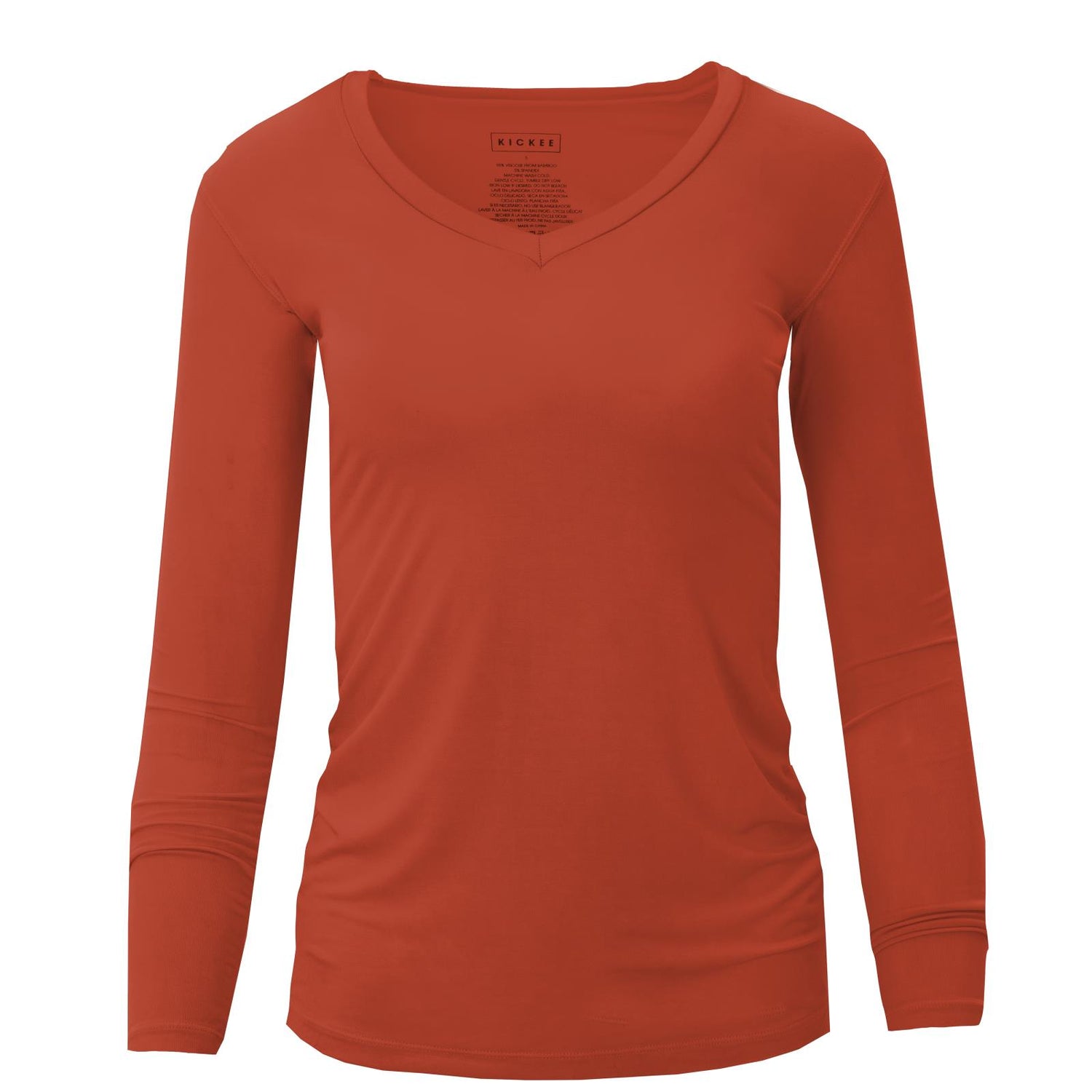 Women's Long Sleeve One Tee in Red Tea