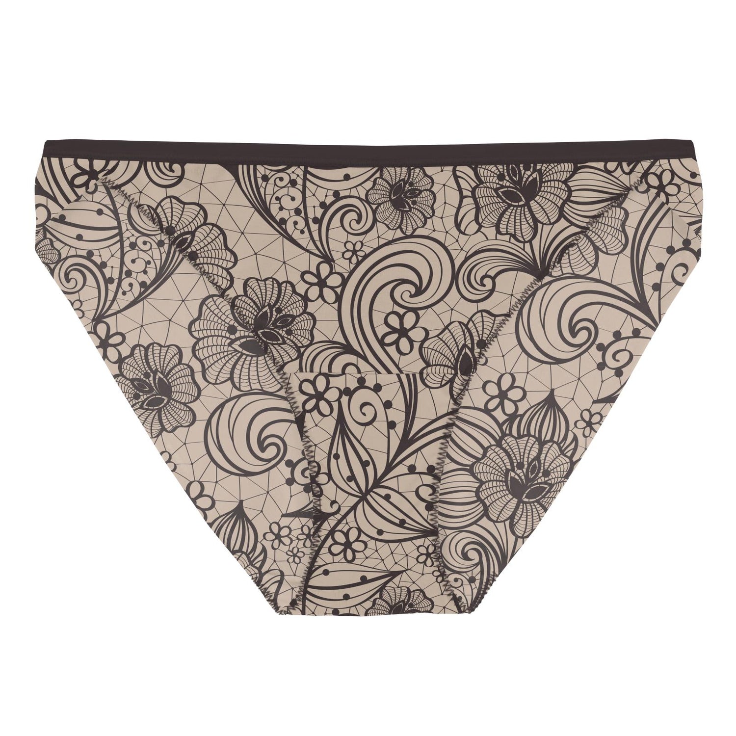 Women's Print Bikini Brief in Burlap Lace