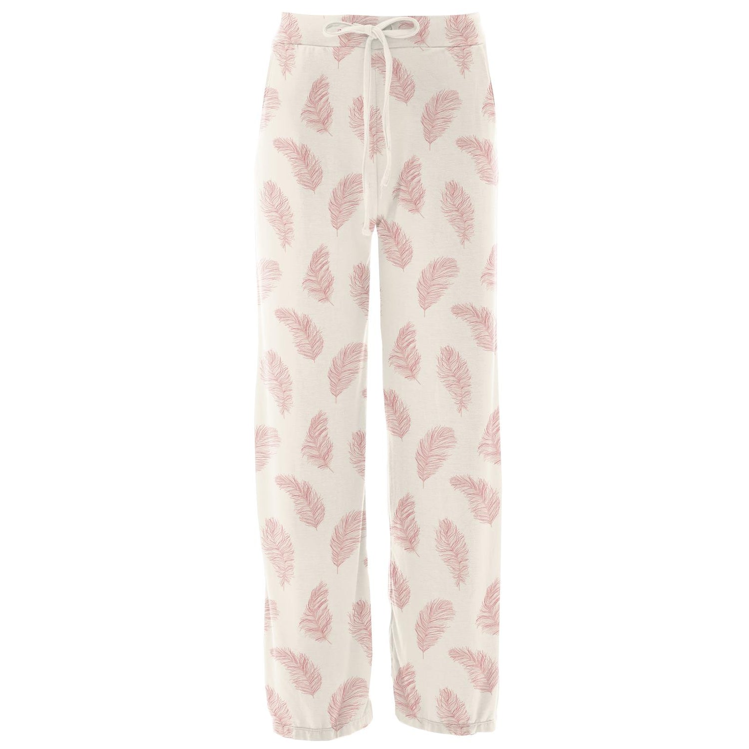 Women's Print Lounge Pants in Natural Feathers
