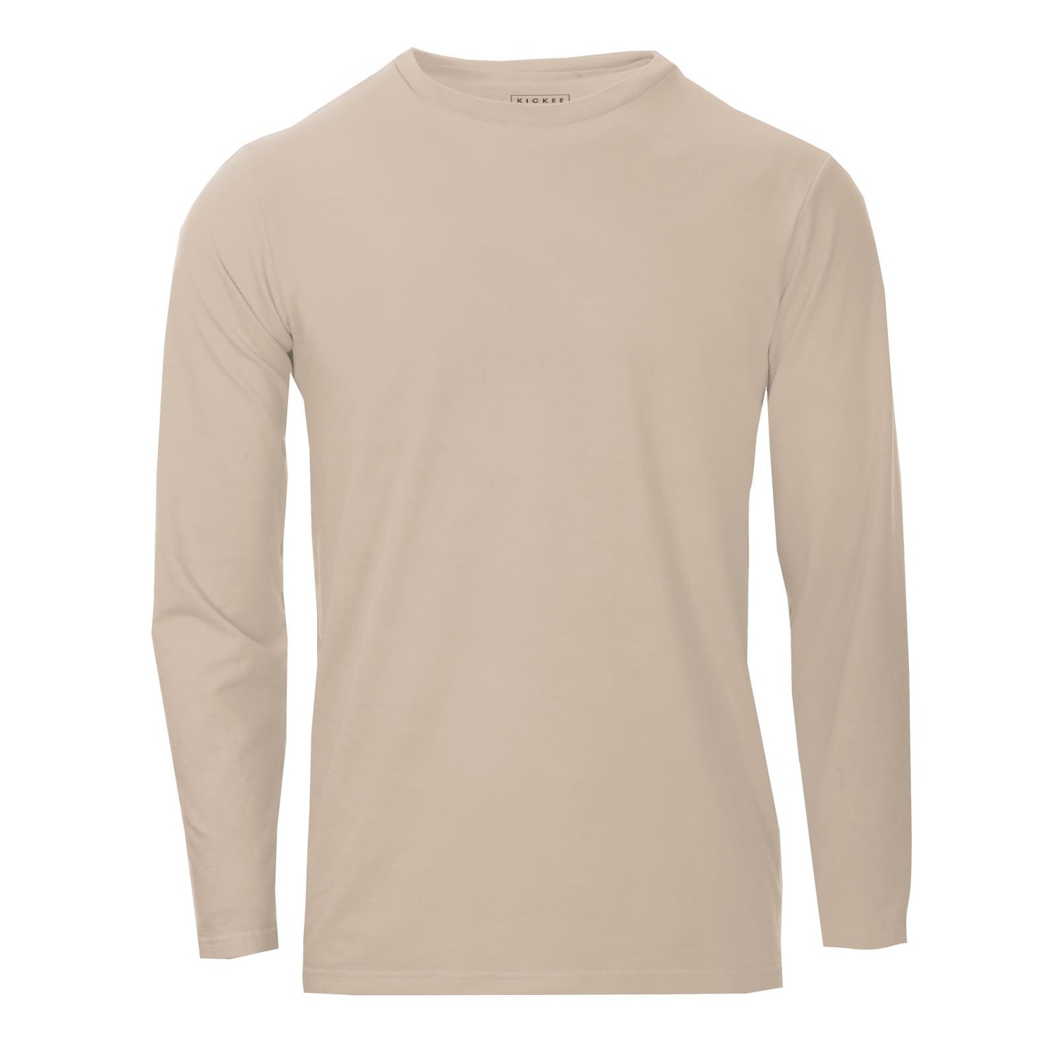 Men's Long Sleeve Crew Neck Tee in Burlap